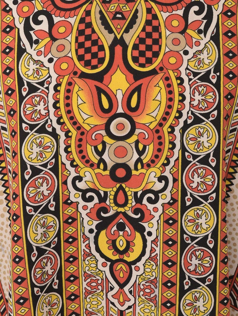 Oussum Ladies Kaftans Kimono Maxi Style Dresses Geometric Printed Caftan Beach Dress Women Plus Size Evening Gown Beige - Image 5